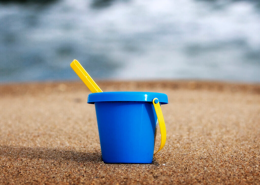 bucket on the beach