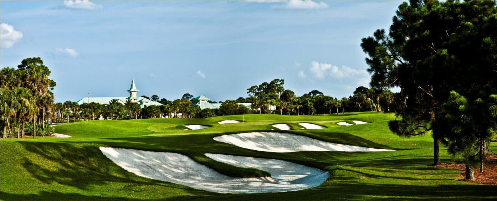 Landscape shot of a golf course